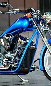Preview wallpaper honda, motorbike, blue