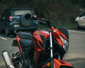 Preview wallpaper honda, motorcycle, bike, red, black