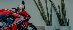Preview wallpaper honda, motorcycle, bike, side view, red