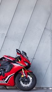 Preview wallpaper honda, motorcycle, bike, sport bike, red