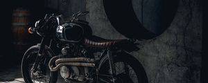 Preview wallpaper honda, motorcycle, bike, black, garage