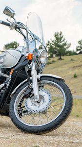 Preview wallpaper honda, motorcycle, bike, gray, moto