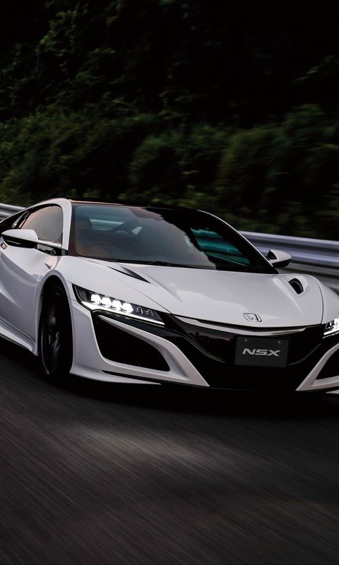 Download Wallpaper 480x800 Honda Nsx Movement Side View Nokia X X2 Xl 5 6 0 Samsung Galaxy Star Ace Asus Zenfone 4 Hd Background