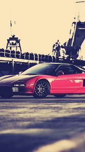 Preview wallpaper honda nsx, red, side view