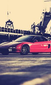 Preview wallpaper honda nsx, red, side view