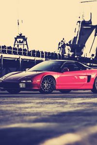 Preview wallpaper honda nsx, red, side view