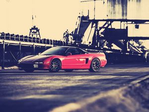 Preview wallpaper honda nsx, red, side view