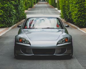 Preview wallpaper honda s2000, honda, car, gray, front view