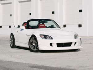 Preview wallpaper honda s2000, honda, car, white, parking