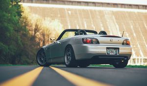 Preview wallpaper honda s2000, honda, car, gray, road