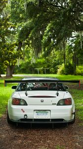 Preview wallpaper honda s2000, honda, car, white, back view