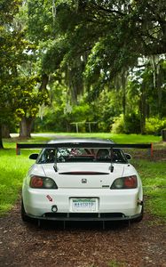 Preview wallpaper honda s2000, honda, car, white, back view