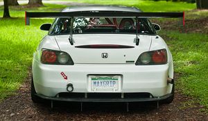 Preview wallpaper honda s2000, honda, car, white, back view