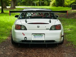 Preview wallpaper honda s2000, honda, car, white, back view