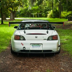 Preview wallpaper honda s2000, honda, car, white, back view