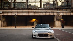 Preview wallpaper honda s2000, honda, car, silver, front view