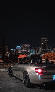 Preview wallpaper honda s2000, honda, car, silver, city