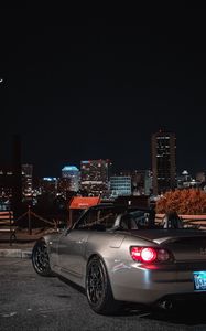 Preview wallpaper honda s2000, honda, car, silver, city