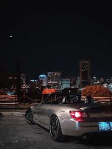 Preview wallpaper honda s2000, honda, car, silver, city