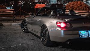 Preview wallpaper honda s2000, honda, car, silver, city