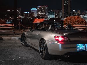 Preview wallpaper honda s2000, honda, car, silver, city