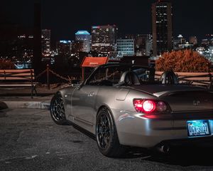 Preview wallpaper honda s2000, honda, car, silver, city