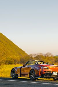 Preview wallpaper honda s2000, honda, car, red, sports car, back view