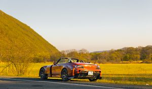 Preview wallpaper honda s2000, honda, car, red, sports car, back view