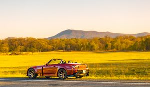 Preview wallpaper honda s2000, honda, car, red, cabriolet