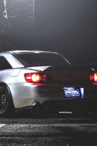 Preview wallpaper honda s2000, honda, rear view, night