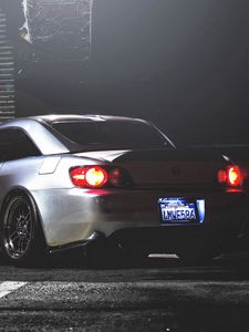 Preview wallpaper honda s2000, honda, rear view, night