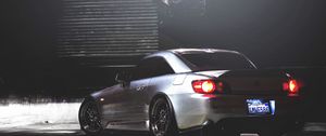 Preview wallpaper honda s2000, honda, rear view, night