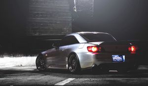 Preview wallpaper honda s2000, honda, rear view, night