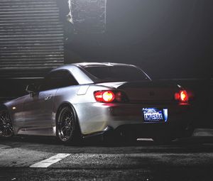 Preview wallpaper honda s2000, honda, rear view, night