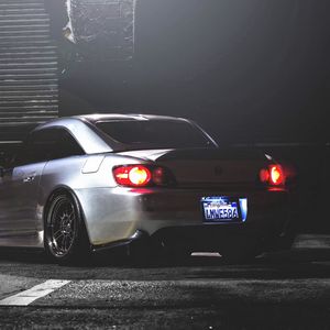 Preview wallpaper honda s2000, honda, rear view, night