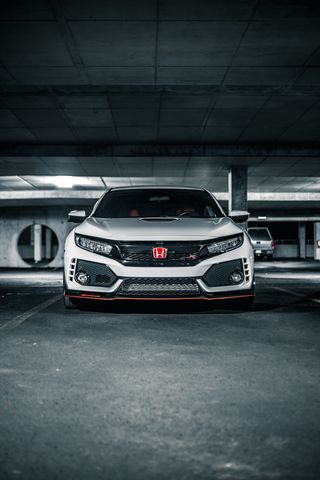 320x480 Wallpaper honda type r, honda, car, front view
