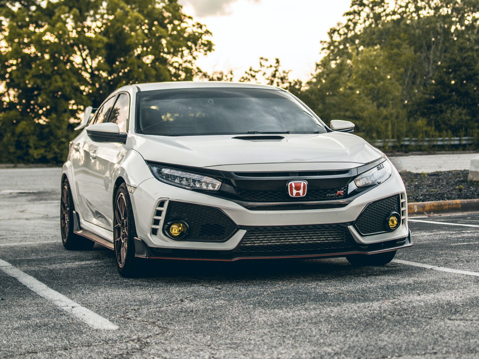 1600x1200 Wallpaper honda type r, honda, car, front view, headlights