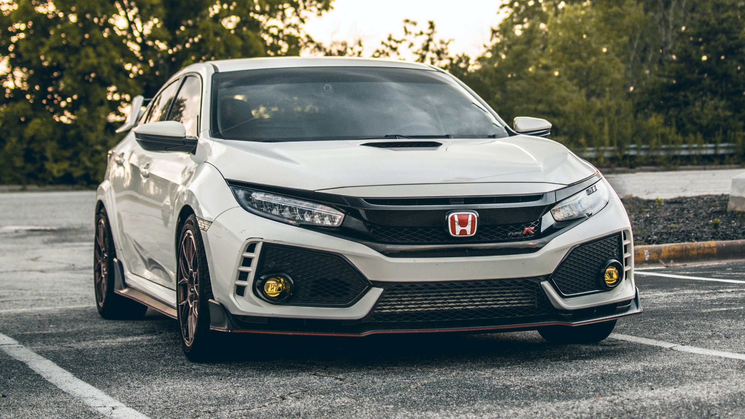 2560x1440 Wallpaper honda type r, honda, car, front view, headlights