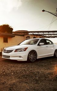 Preview wallpaper honda, vossen, accord, tuning, white