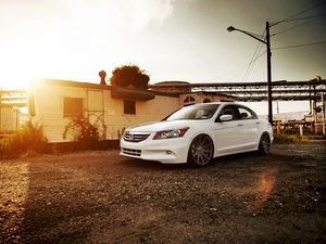 Preview wallpaper honda, vossen, accord, tuning, white