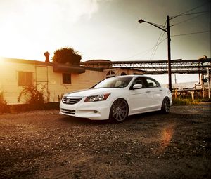 Preview wallpaper honda, vossen, accord, tuning, white