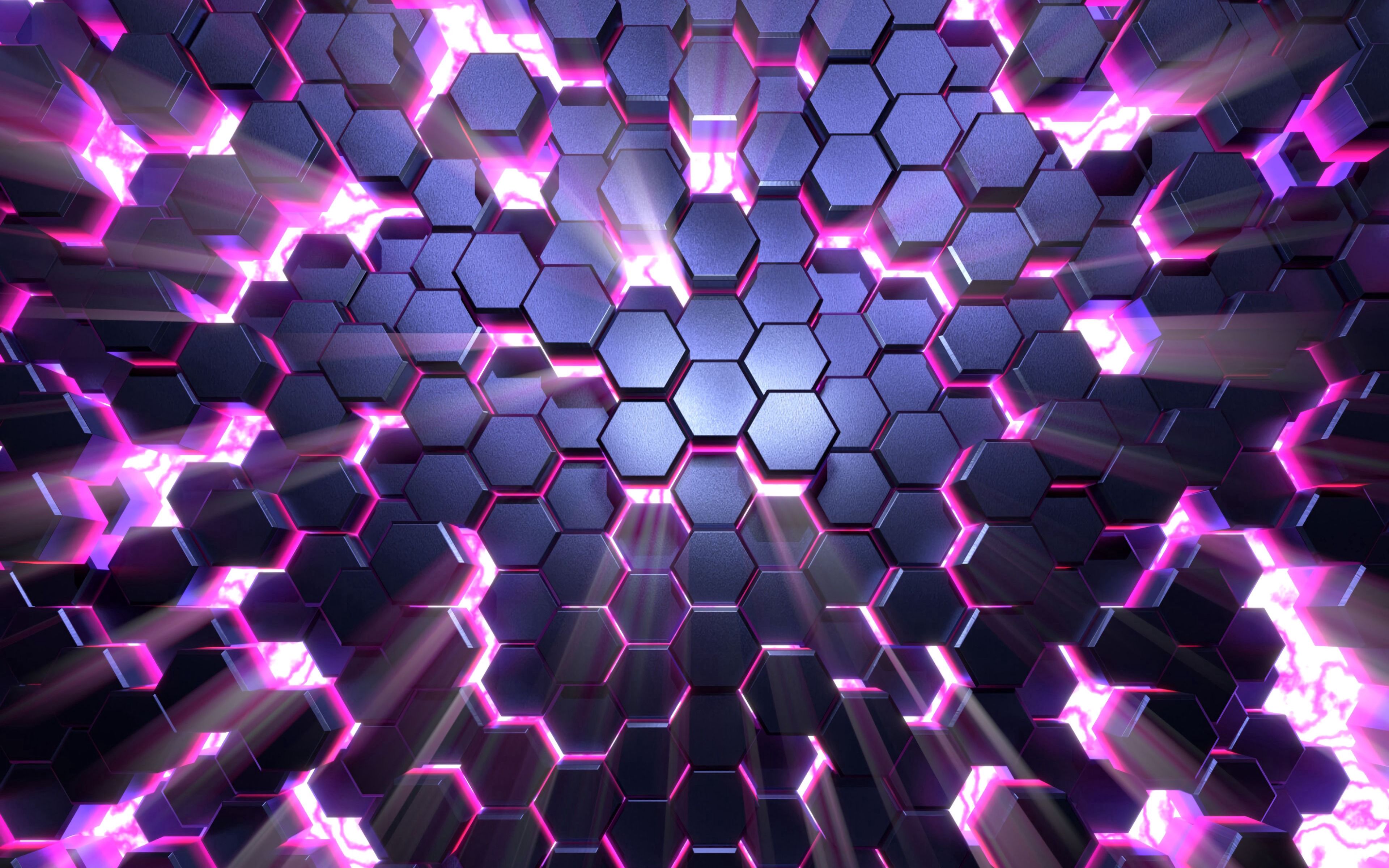 Download wallpaper 3840x2400 honeycomb, glow, volume 4k ultra hd 16:10 hd  background