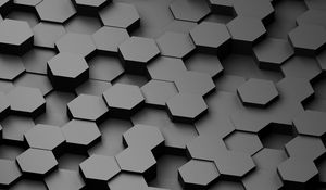 Preview wallpaper honeycomb, gray, volume