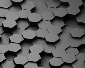 Preview wallpaper honeycomb, gray, volume