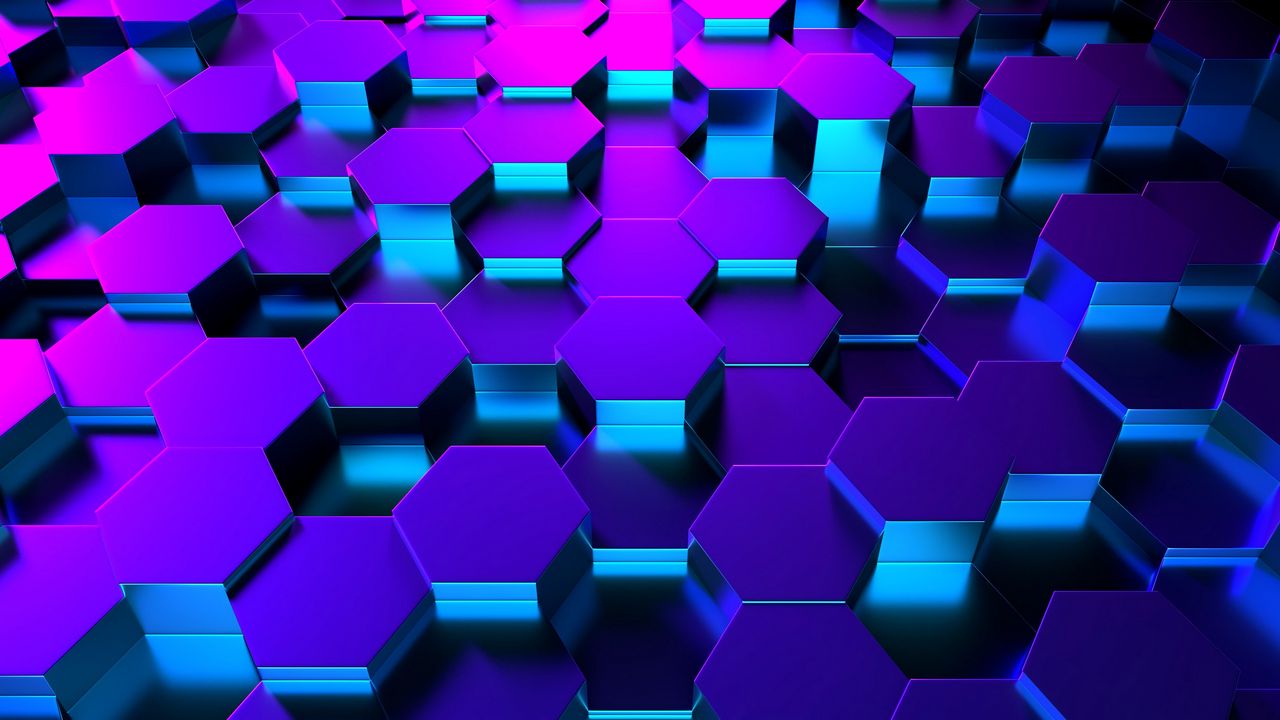 Wallpaper honeycomb, hexagon, 3d, volume
