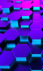 Preview wallpaper honeycomb, hexagon, 3d, volume