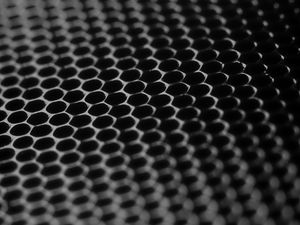 Preview wallpaper honeycomb, surface, iron, circles