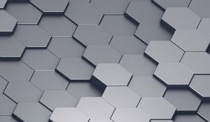 Preview wallpaper honeycomb, volume, gray, convex