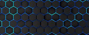 Preview wallpaper honeycomb, volume, iron