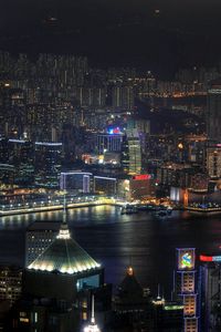 Preview wallpaper hong kong, city, skyscrapers, neon, china, night